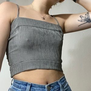 Small checkered crop top